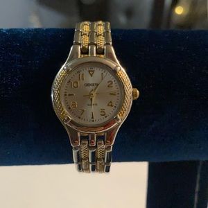 Geneva Stainless steel Silver and gold watch Quartz